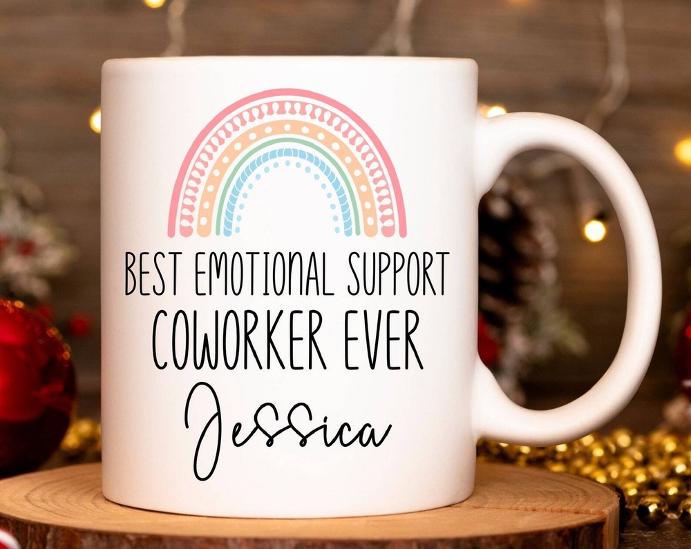 Emotional Support Coworker Mug Coworker Gift Coworker Leaving Gift Work Wife Mug