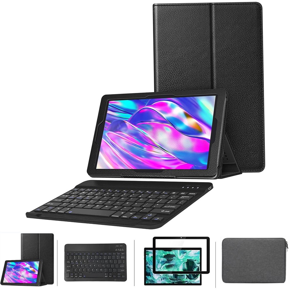 (4 in 1) Onn 10.4 inch Tablet Pro Keyboard Case and Screen Protector Screen