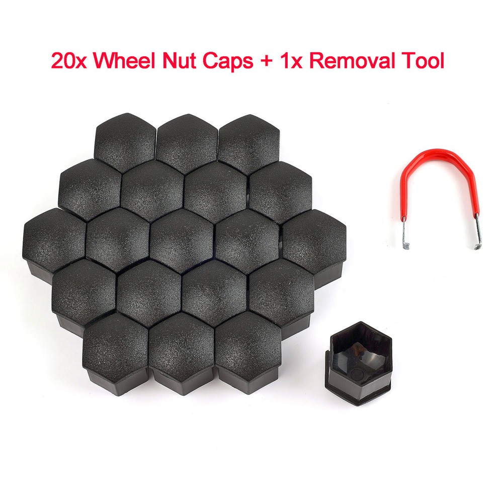 21mm Black Car Accessories Wheel Nut Lug Hub Covers Caps Screw Studs Decoration;