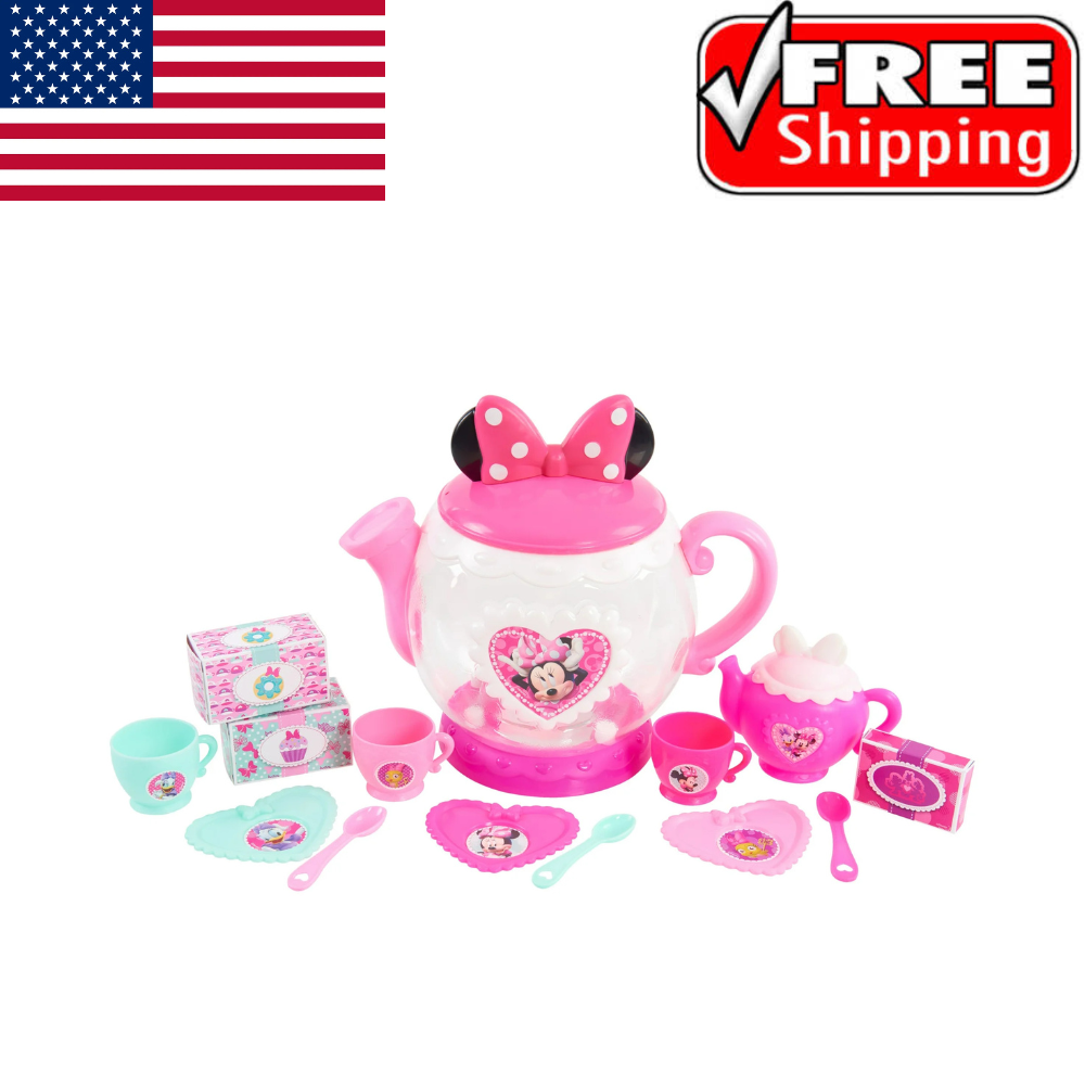 Minnie Mouse Terrific Teapot, Kids Pretend Play Tea Set, Kids Toys.