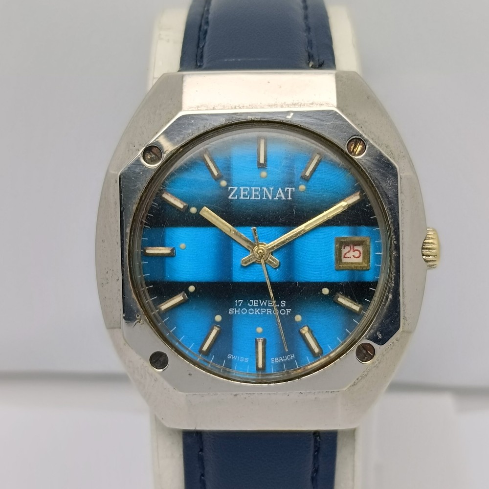 Vintage Zeenat Manual Winding Blue Dial Men Watch
