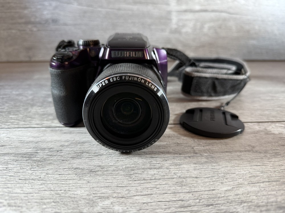 Fujifilm FinePix S9950W 16MP 50x Zoom Digital Camera Purple Tested with Strap
