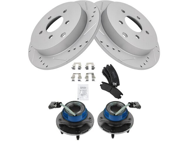 Rear Brake Pad and Rotor and Wheel Hub Kit fits Rendezvous 2002-2006 AWD 82XHRW