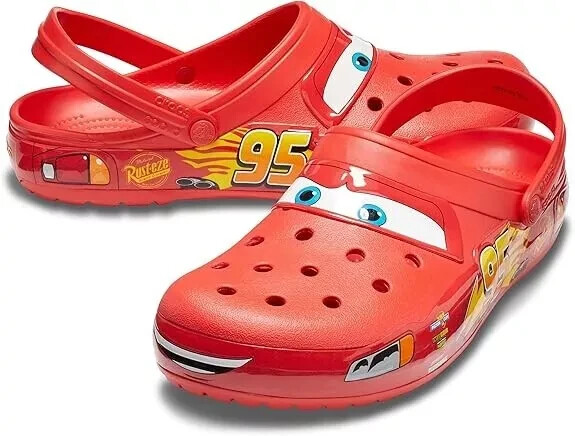 New Crocs Classic Clog Cars Lightning Mcqueen Disney Sizes 5-12M DONT LIGHTUP
