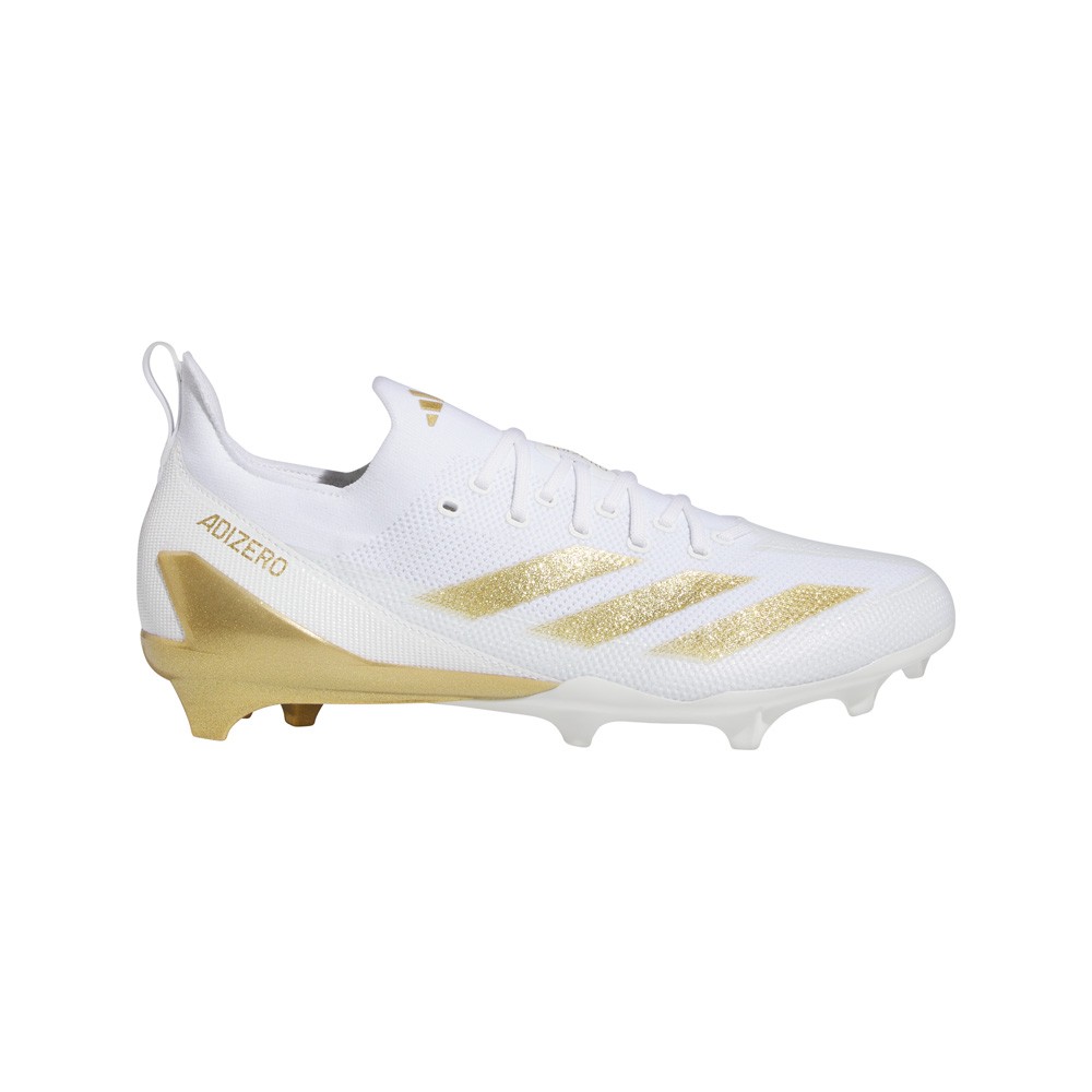 adidas Adizero Electric+ Football Cleats for Men in Gold & White