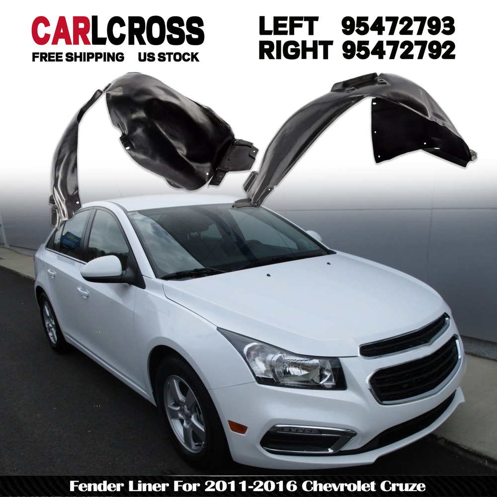 2011-2016 Chevy Cruze Front Inner Fender Liners Pair - Driver & Passenger Side