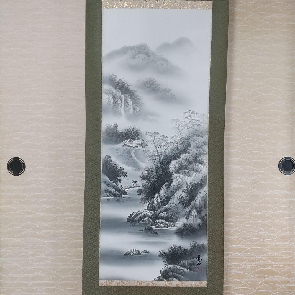 Hanging Scroll Ink Painting Miyajima Ryuishi