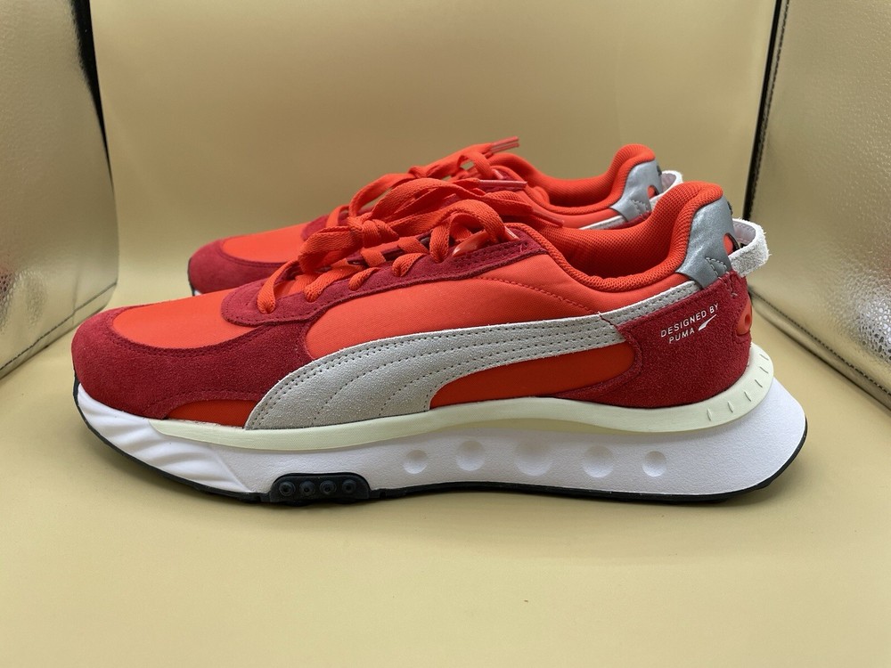 Sz 10.5 PUMA Wild Rider Pickup Red Men Lifestyle Casual Running Shoes New No Box