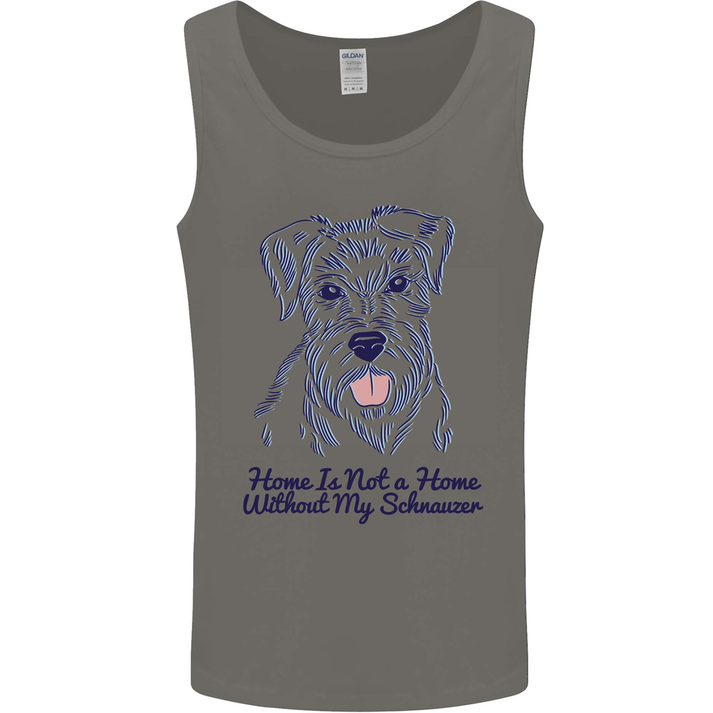 Schnauzer Dog Home is Not a Home Mens Vest Tank Top