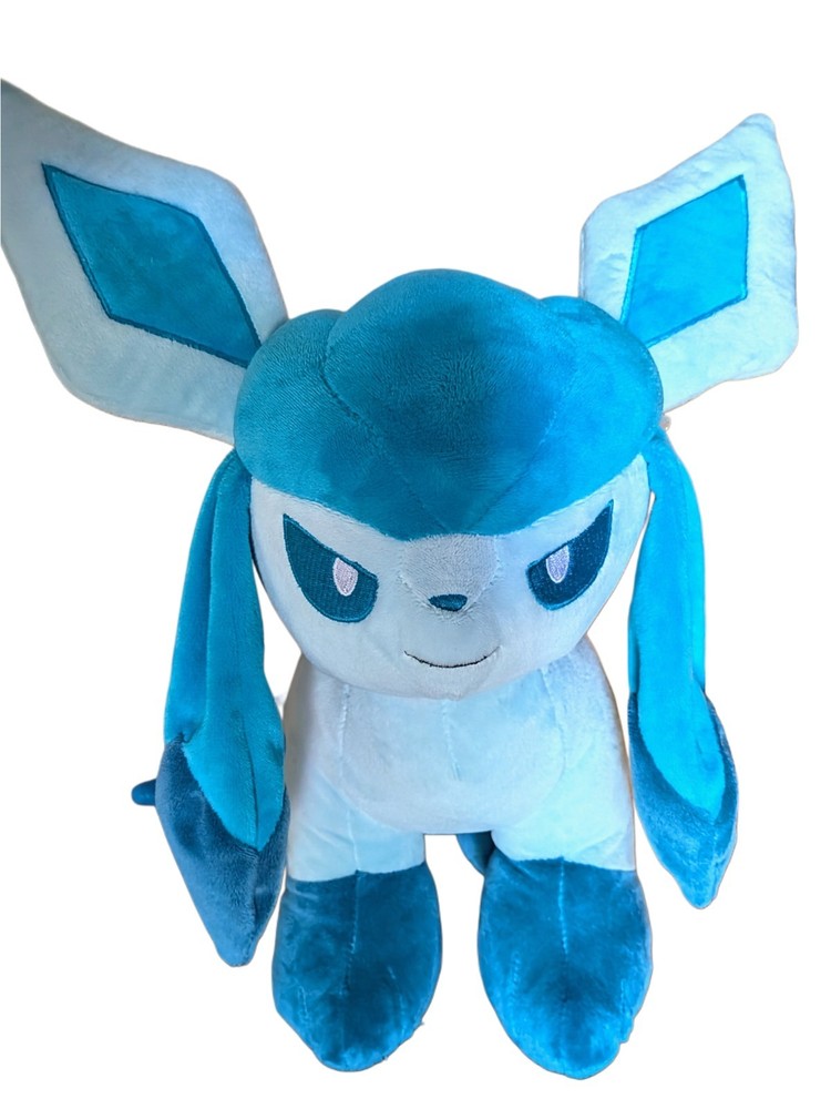 Build a Bear Workshop Pokemon Glaceon Plush Stuffed Animal No Sound BAB Exclusive