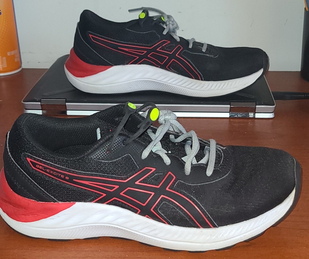 ASICS Women's Shoes Sz. 5.5 Shoes GEL-Excite 8 Running Black Red White.