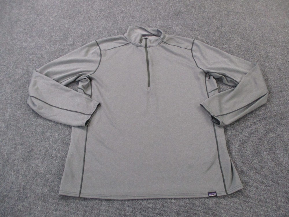 Patagonia Jacket Mens L Gray Midweight Capilene Base Layer Hiking Camping 44445