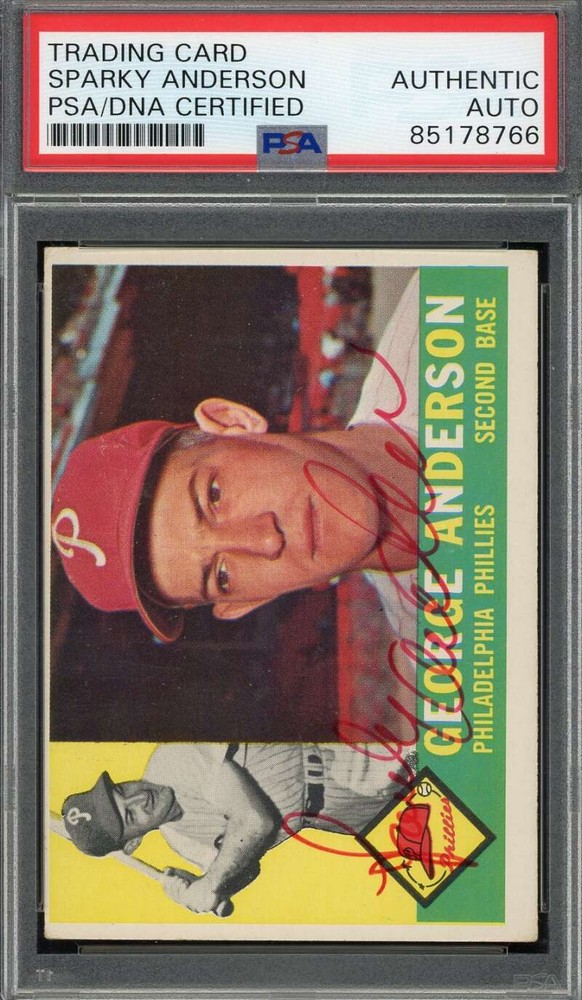 Sparky Anderson PSA DNA Signed 1960 Topps Autograph