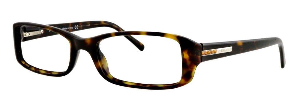 Prada VPR15F 2BP-1O1 51mm Havana Brown Unisex Eyeglass Frames Made in Italy