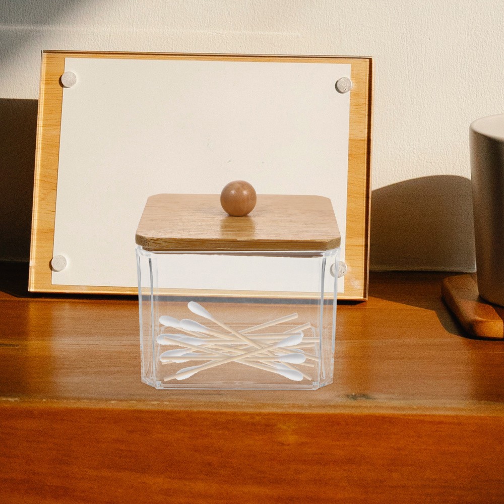 Cosmetic Cotton Storage Box Pads Container Swab Holder Ball Organizer