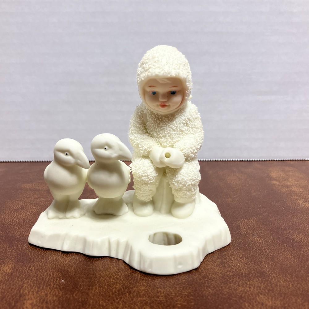 1991 Department 56 Snowbabies Fishing For Dreams Figurine 6809-8 with Original Box