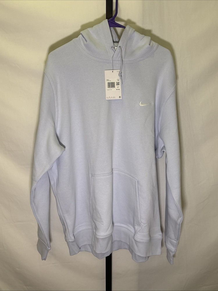 XXL -Nike Sportswear Club Fleece Solo Swoosh Hoodie Light Blue 611457-085