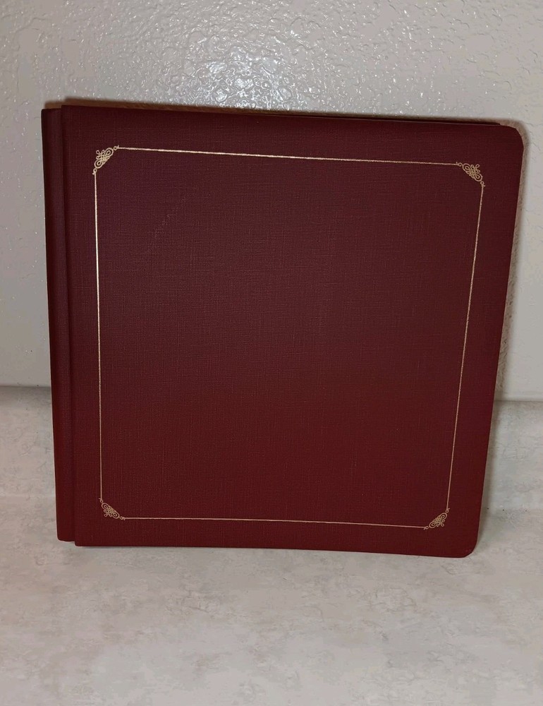 Creative Memories 12x12 Photo Album Burgundy-Maroon w/Gold Trim w/15 Pages READ