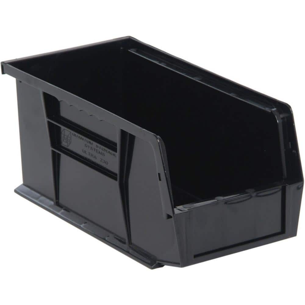 Ultra Series 2.59 qt. Stack and Hang Bin in Black(12-Pack)