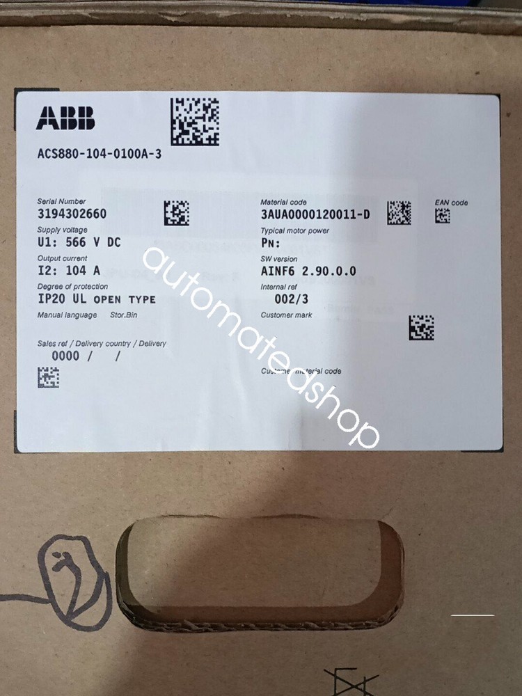 1pc new ABB ACS880-104-0100A-3 Inverter Shipping DHL or FedEX