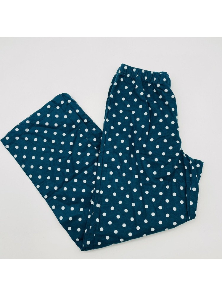 CHARTER CLUB INTIMATES Intimates Teal Polka Dot Sleep Pants S