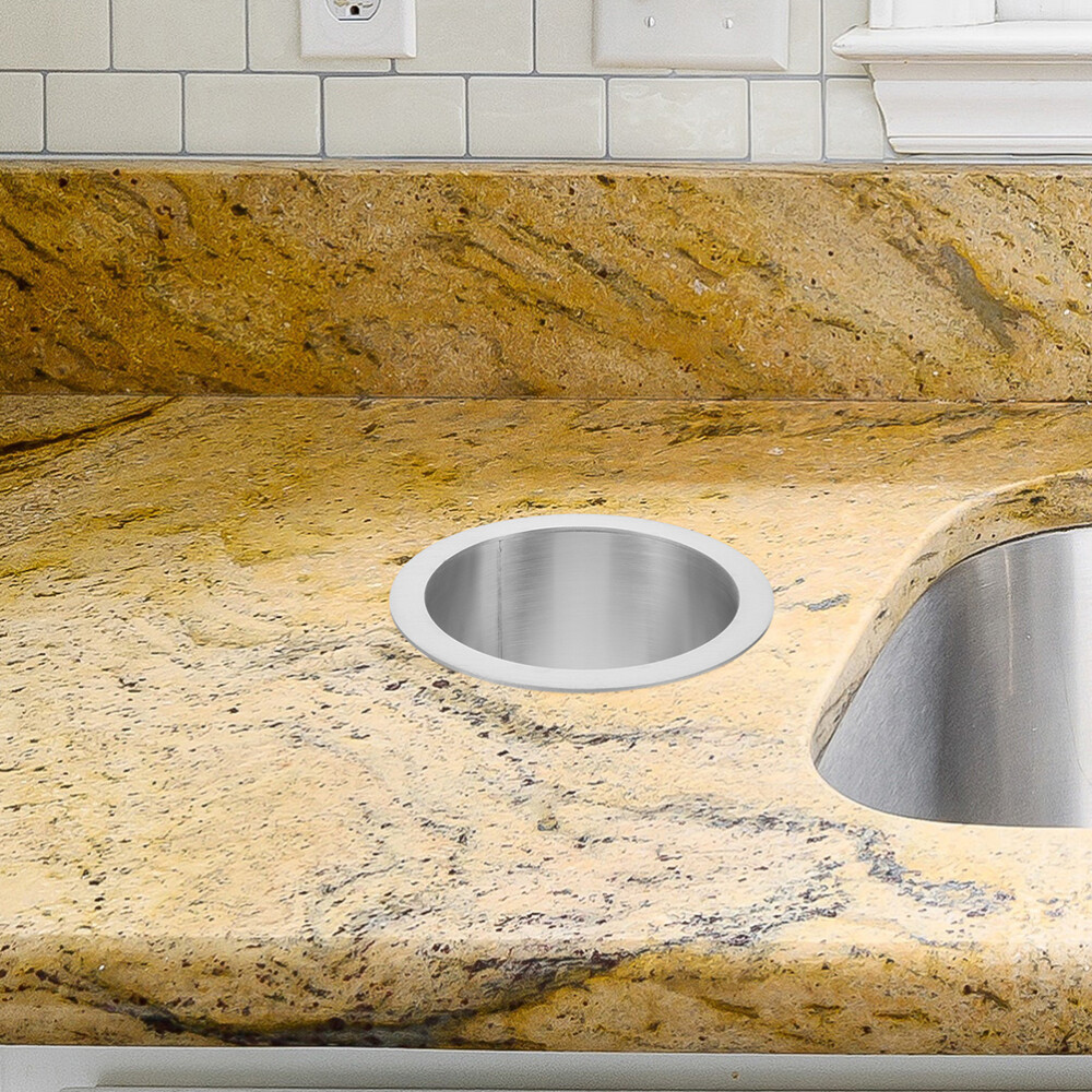 Concealed Mini Trash Can Lid Stainless Steel Embedded Garbage Bin Cover Trash