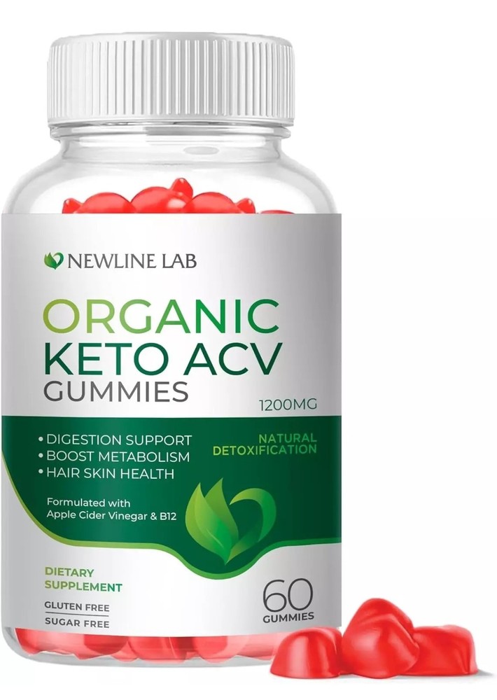 Organic Keto ACV Gummies - Sugar-Free Gluten-Free Apple Cider Vinegar Supplement