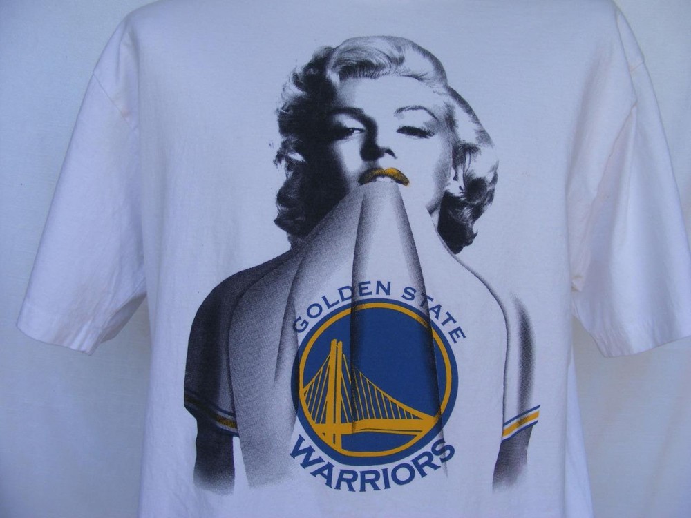 Marilyn Monroe NBA Golden State Warriors Basketball T-Shirt California Pop Art
