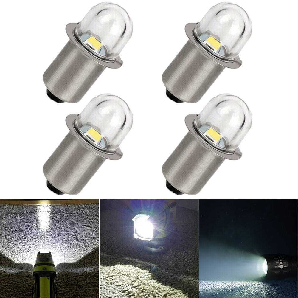 (4) 18 VOLT LED Flashlight Replacement Xenon Bulb / 18v for RYOBI ONE+ Cordless