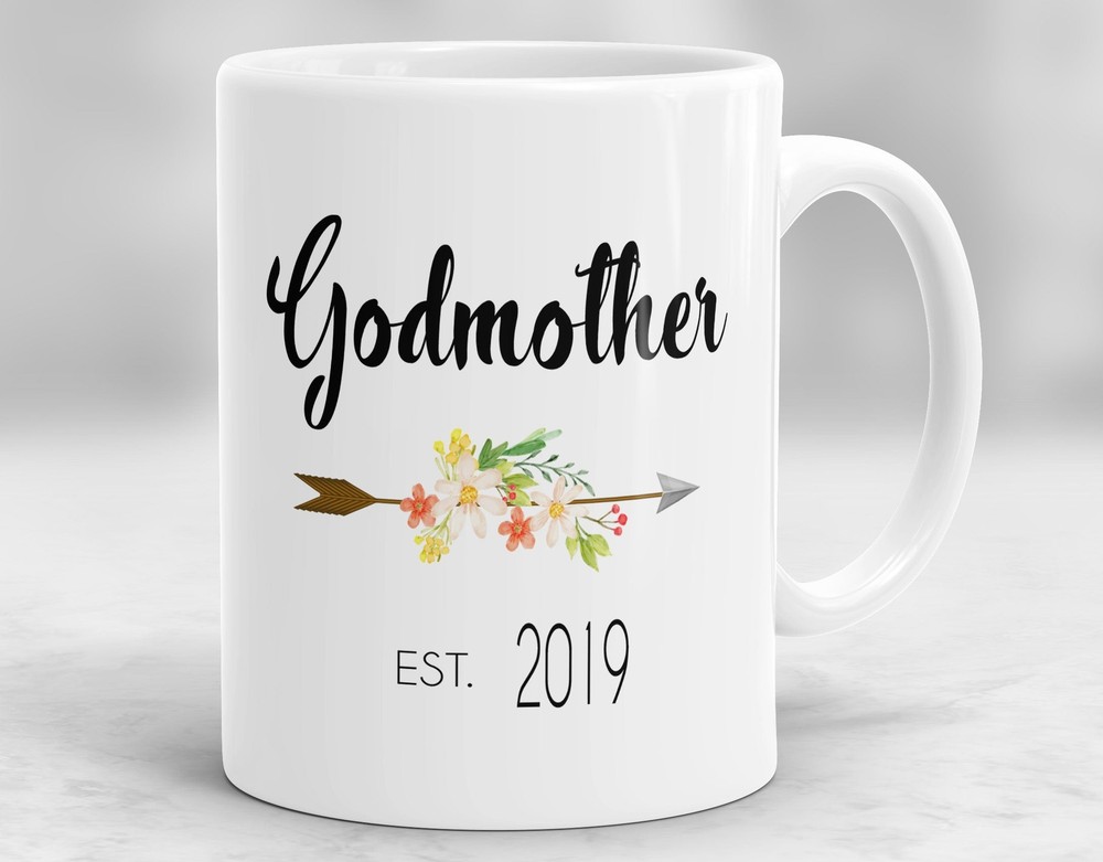 Godmother Baptism Gift Mug for Godparents Personalized Present