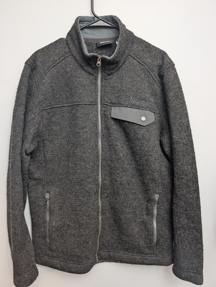 E1 Marmot Jacket Mens L Large Poacher Pile Wool Blend Full Zip