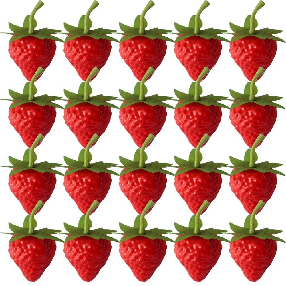 20pcs Artificial Strawberry Fruit Food Display Kitchen Party Prop Ornament Decor