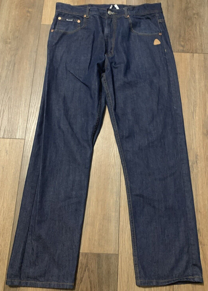 Akademiks Baggy Jeans Men's 36x32 Blue Denim Loose Fit Hip Hop Streetwear Y2K