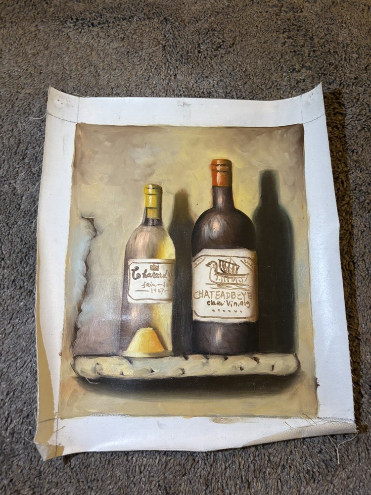 Realism Bottles Painting Real Oil On Canvas 9”x11”