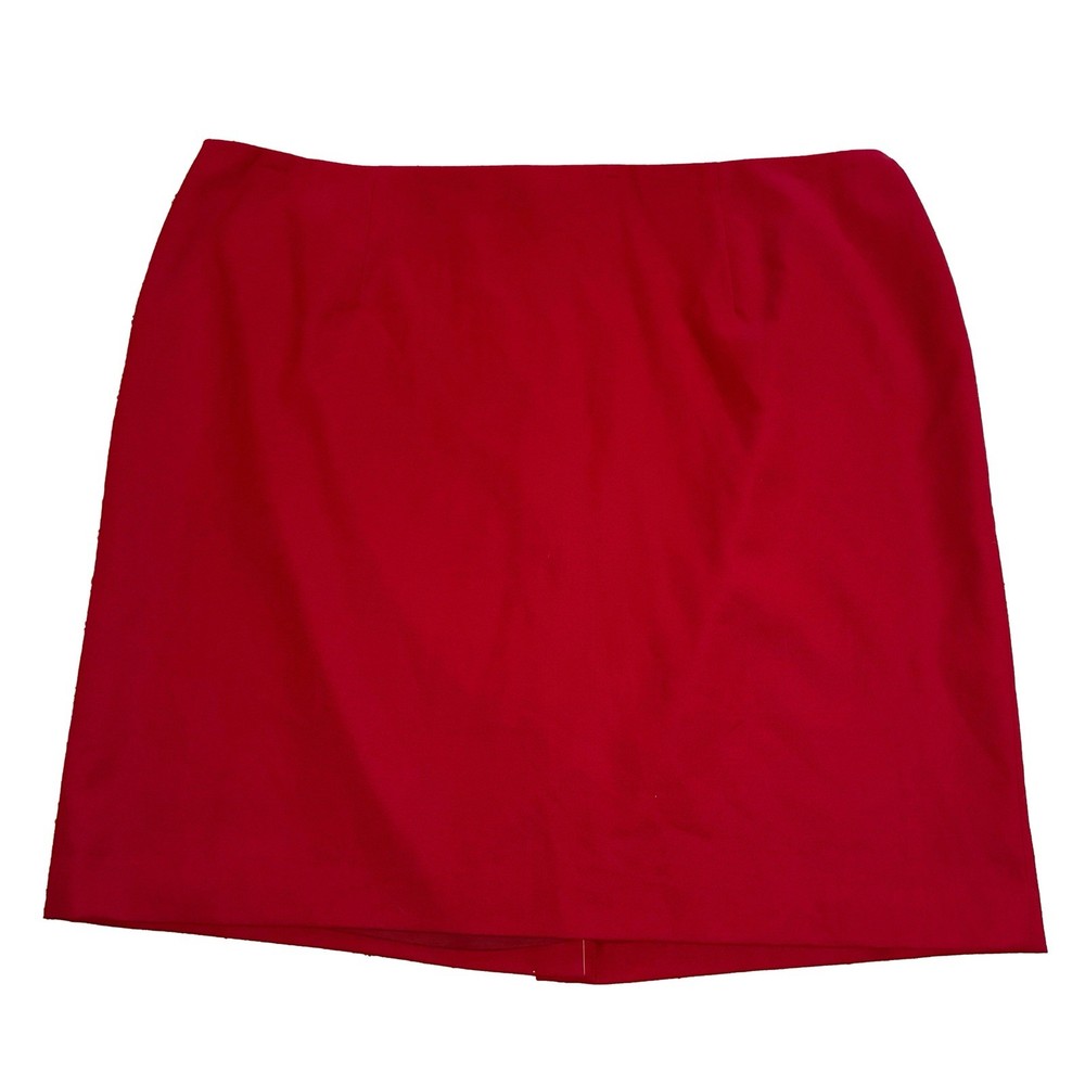 Talbots Wool Blend A-Line Mini Skirt Women’s 22W Red Stretch Lined