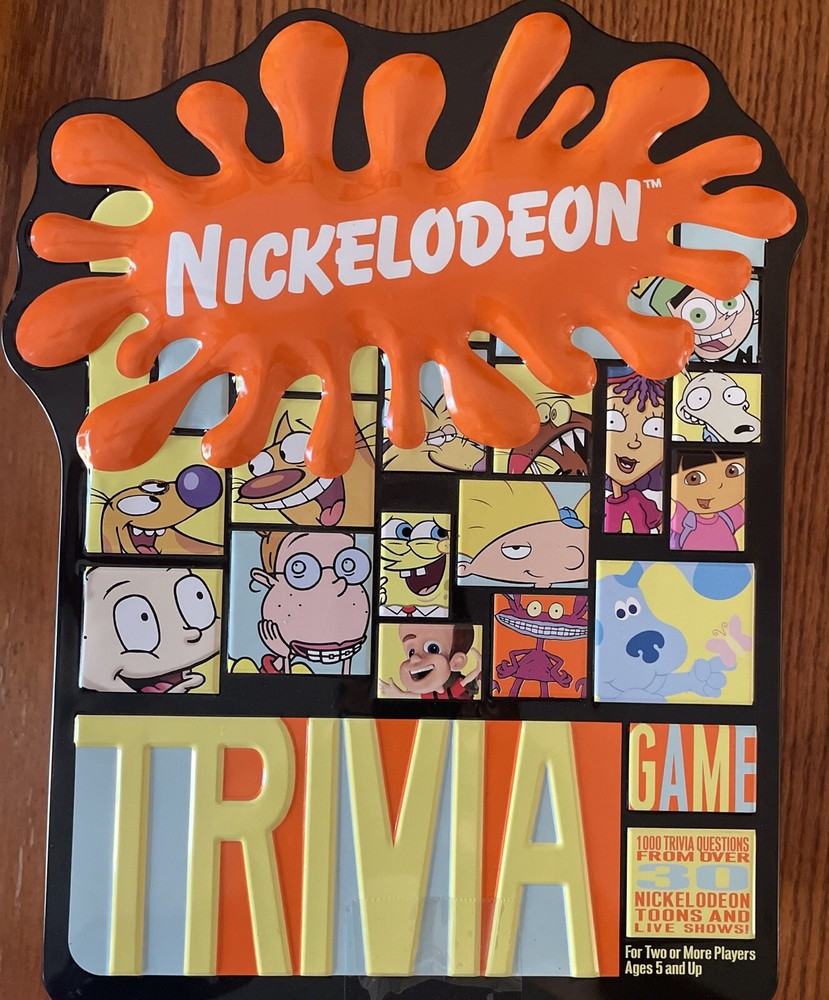 Vintage-Nickelodeon Trivia Board Game 2002, good condition used