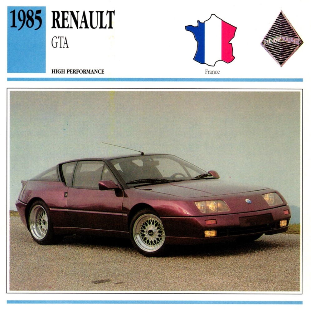 1985 Renault GTA Classic Car with Collectors Club Card