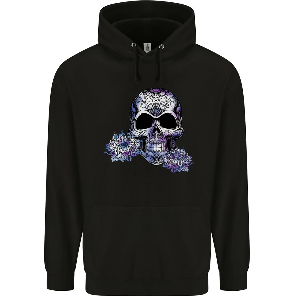 Day of the Dead Skull DOTD Mens 80% Cotton Hoodie