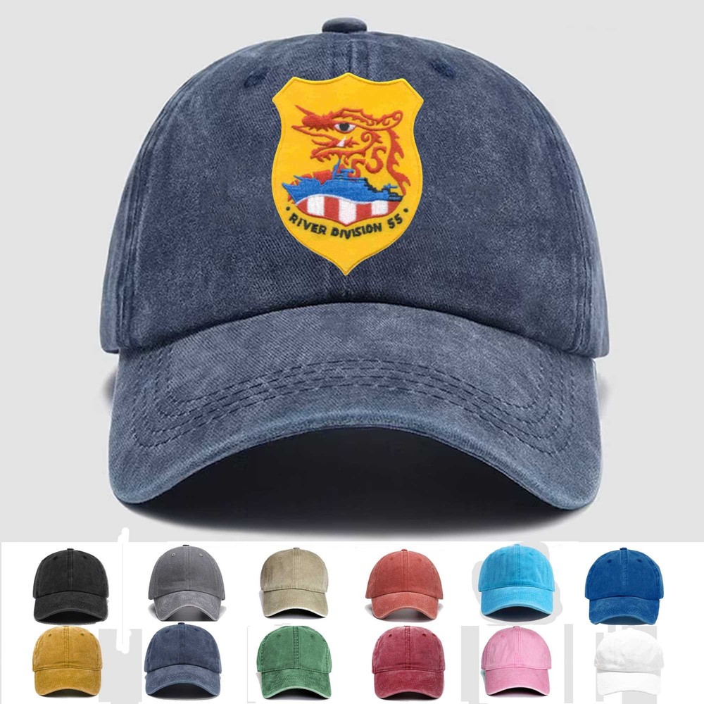 Custom Embroidered Hat RIVDIV 55 River Division, Veteran Cap, Trucker Hat, Gift