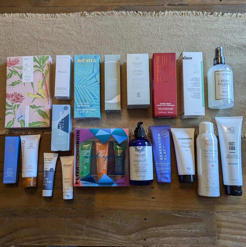 Lot of 19 NEW Beauty Face, Foot & Hair Products - Mask Conditioner Mist Roller