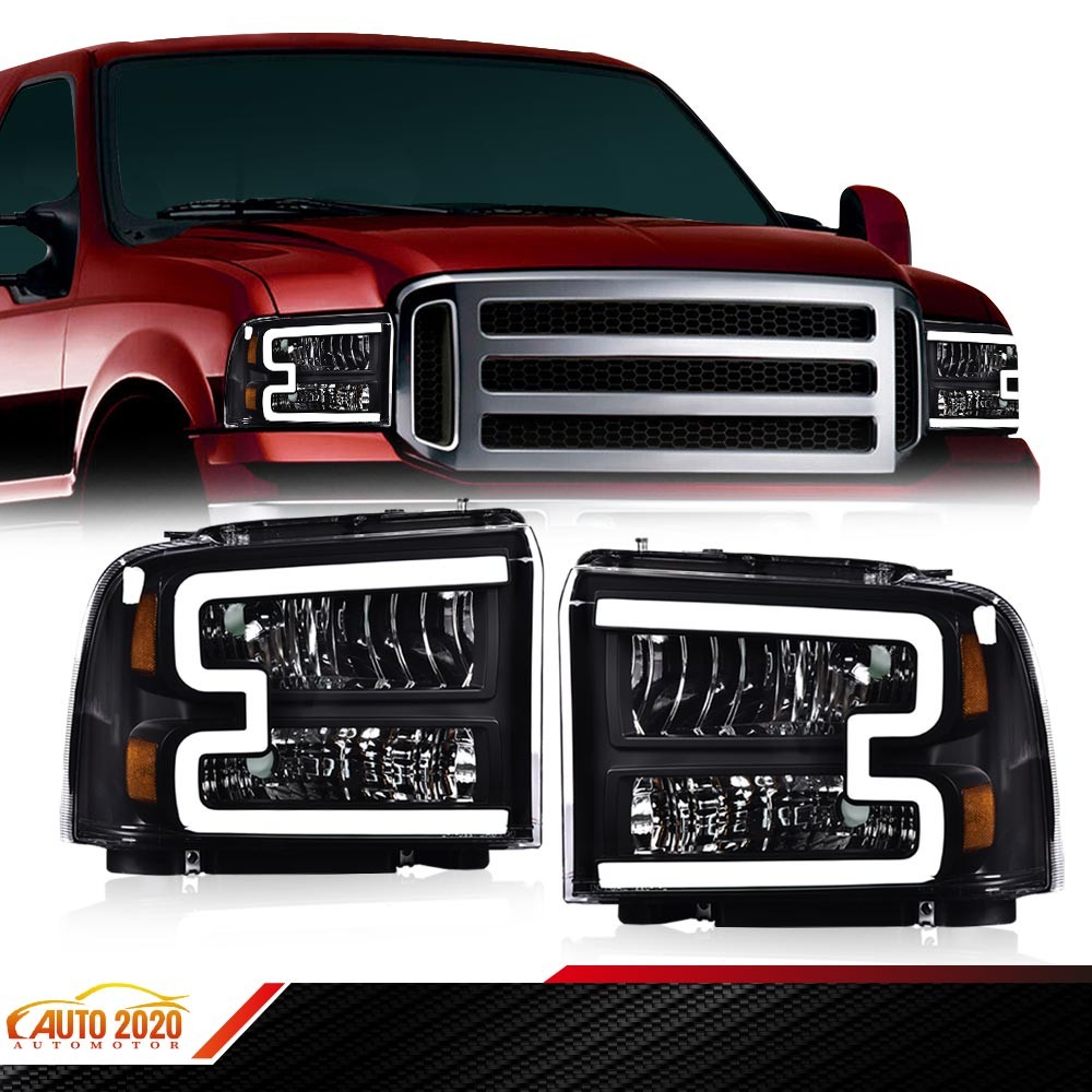 LED DRL HEADLIGHTS LAMPS SUPER DUTY FIT FOR 2005-2007 FORD F350 F450 F550