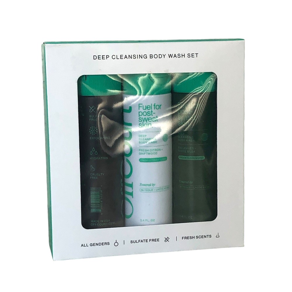 New Sealed OffCourt Deep Cleansing Unisex Body Wash Set for Refreshing Daily Use