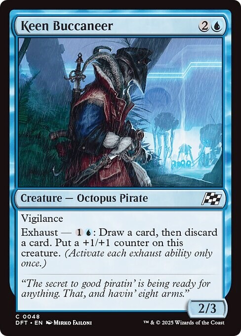 PRESALE-- KEEN BUCCANEER x4 mtg NM-M Aetherdrift 4 Common