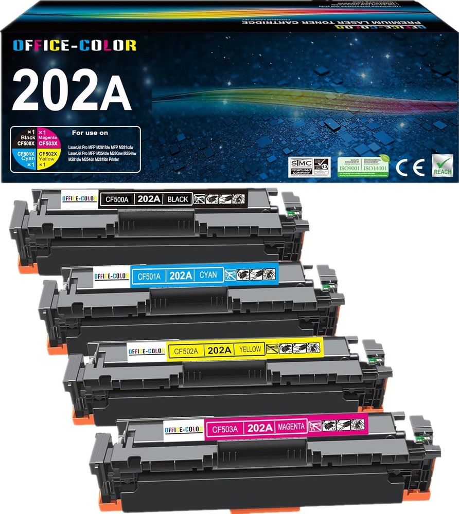 202A Toner Cartridges - Replacement for HP Color Laserjet Pro M254Dw M254 MFP M2