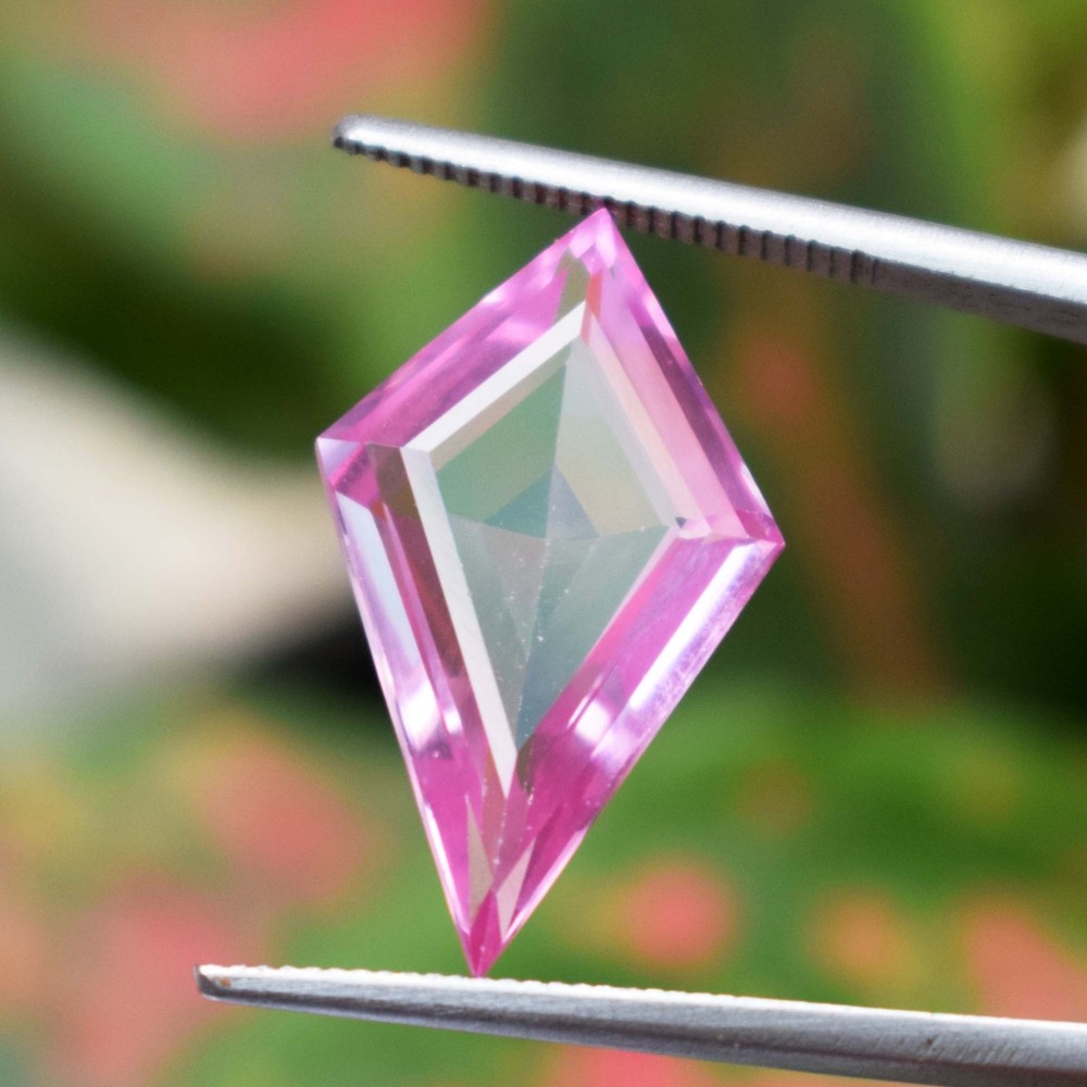 9.69 CT Natural Ceylon Pink Sapphire Fancy Cut Certified Loose Gemstone