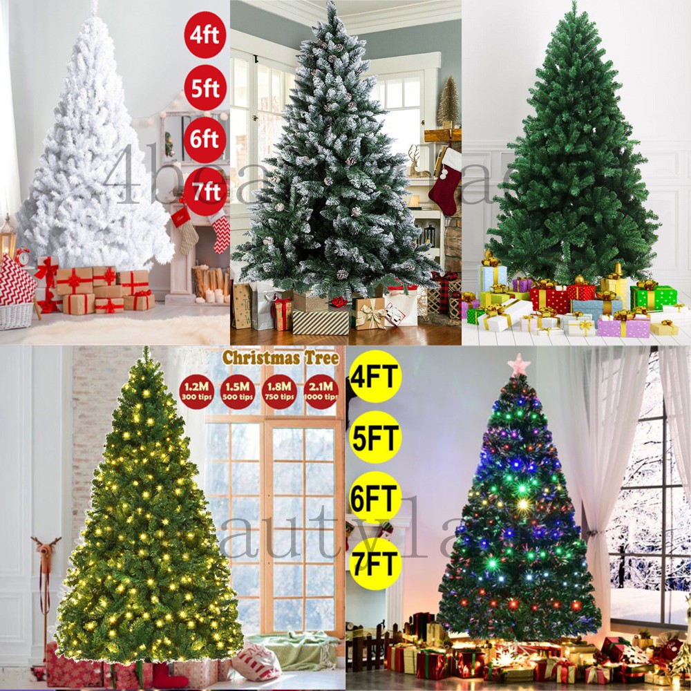 Spruce Realistic Artificial Holiday Christmas Tree with LED Lights & Metal Stand