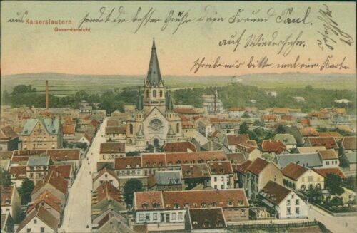 Ansichtskarte Kaiserslautern Gesamtansicht 1907 (Nr.9466)