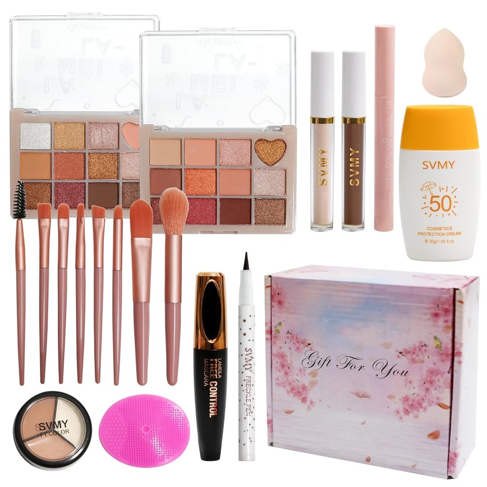 Complete Makeup Kit for Women and Teens, All-in-One Full Multi-color