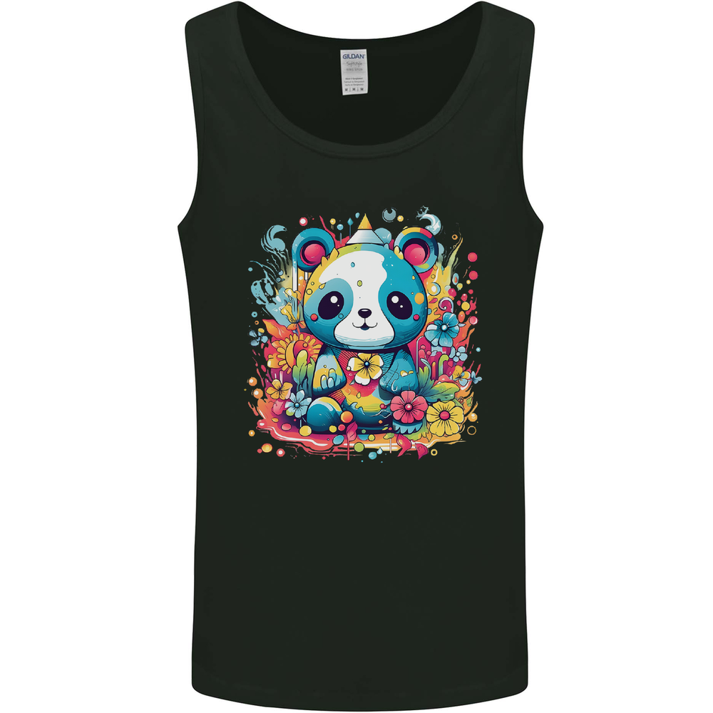 Cute Kawaii Panda Bear Mens Vest Tank Top