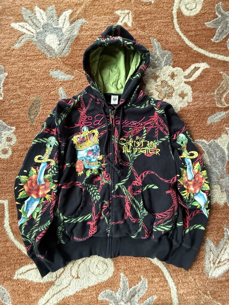 Vintage Y2K Super Detailed, Ed Hardy Jacket ￼